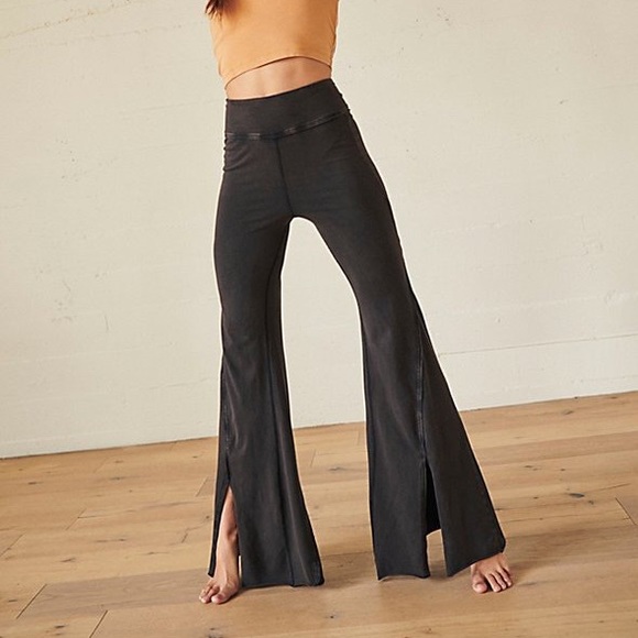 Free People Pants - Free People Hot Shot Kick Flare Pants in Black - Retail $70